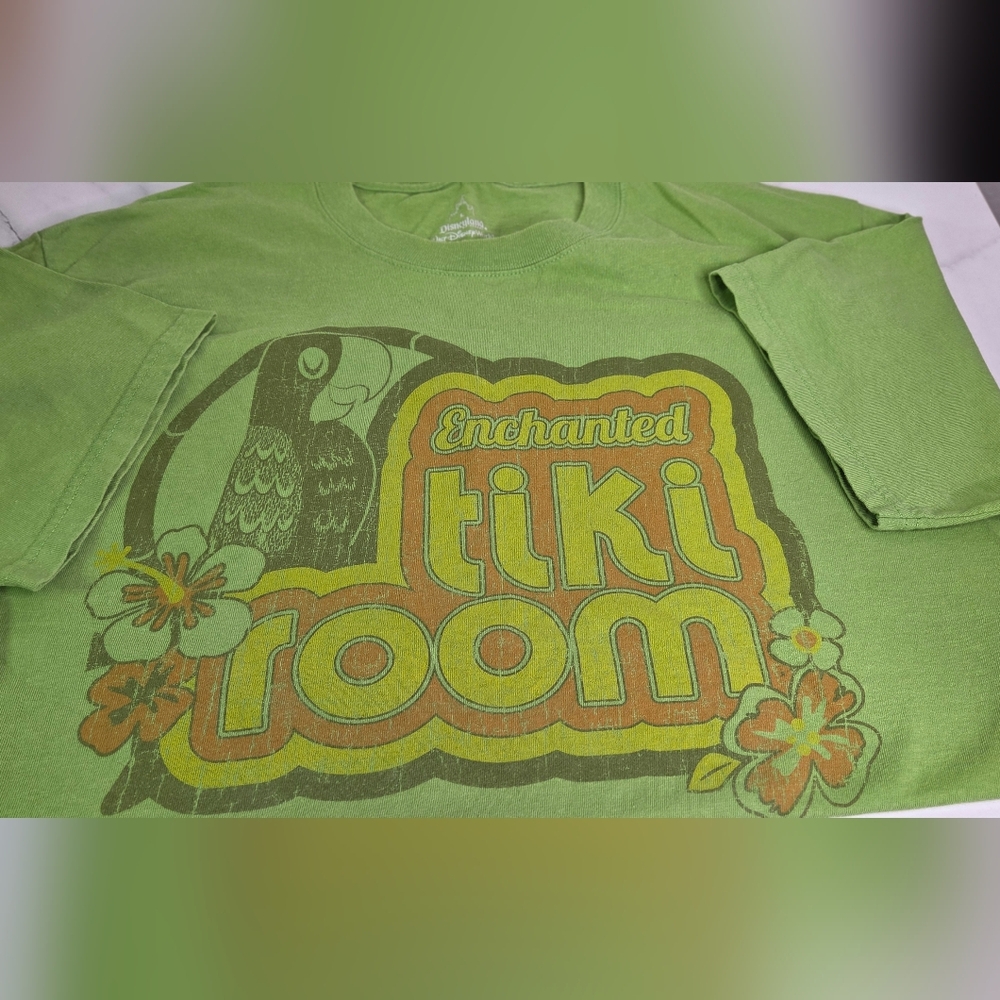 Disney Green Enchanted Tiki Room T-Shirt - Size LARGE - Picture 5 of 8